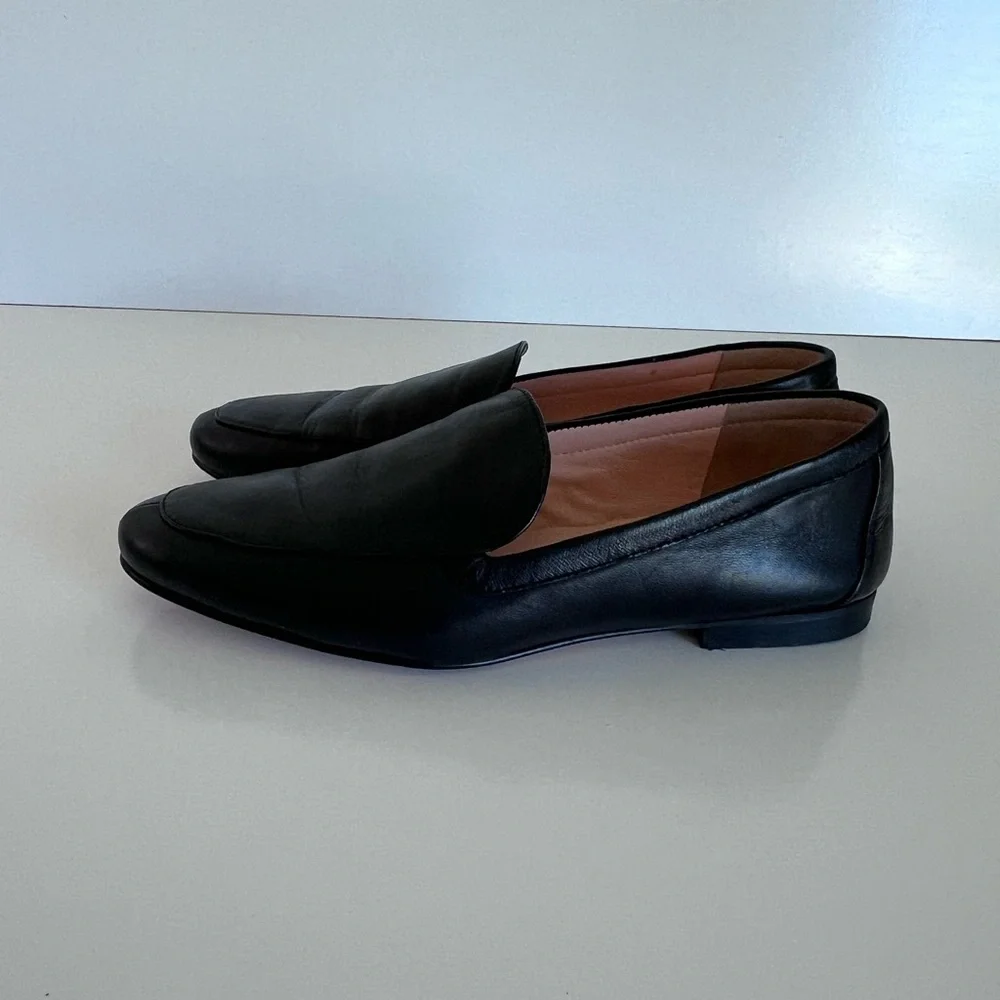J. Crew‎ Women's Cecile Smoking Slipper in Leather Black